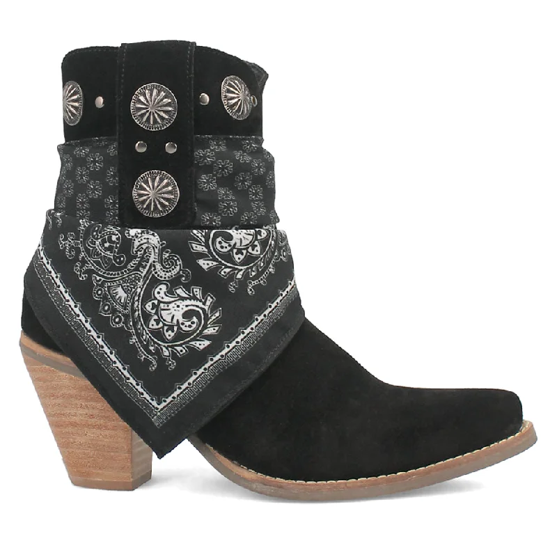 Bandida Paisley Studded Round Toe Cowboy Booties