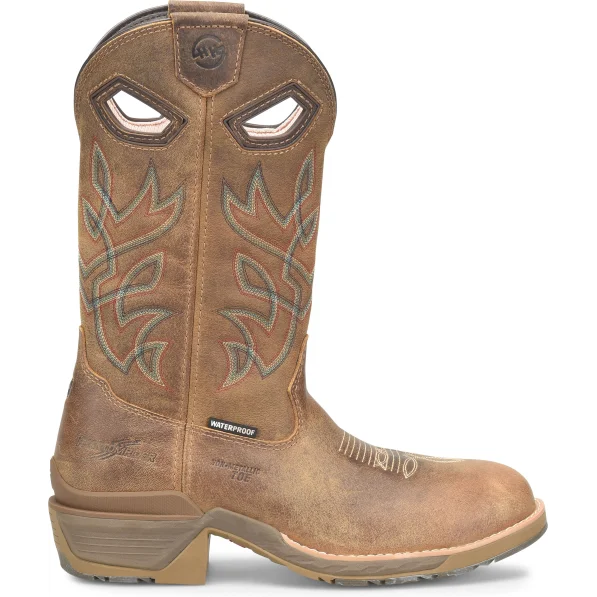 Double H Men's Cleave 12" Comp Toe WP Western Work Boot - Brown - DH5422