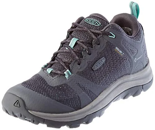 KEEN womens Terradora 2 Waterproof Low Height Hiking Shoe, Steel Grey/Ocean Wave, 9.5 US