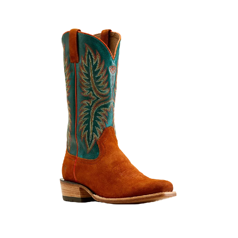 Ariat Men's Futurity Rider Cowboy Penny Roughout Aancient Turquoise  Boots