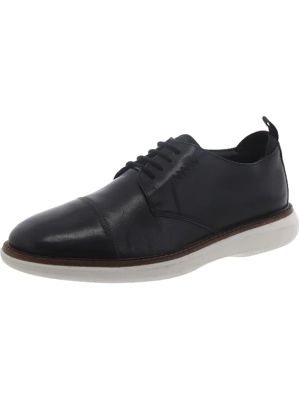 Brantin Cap Mens Leather Lace-Up Oxfords