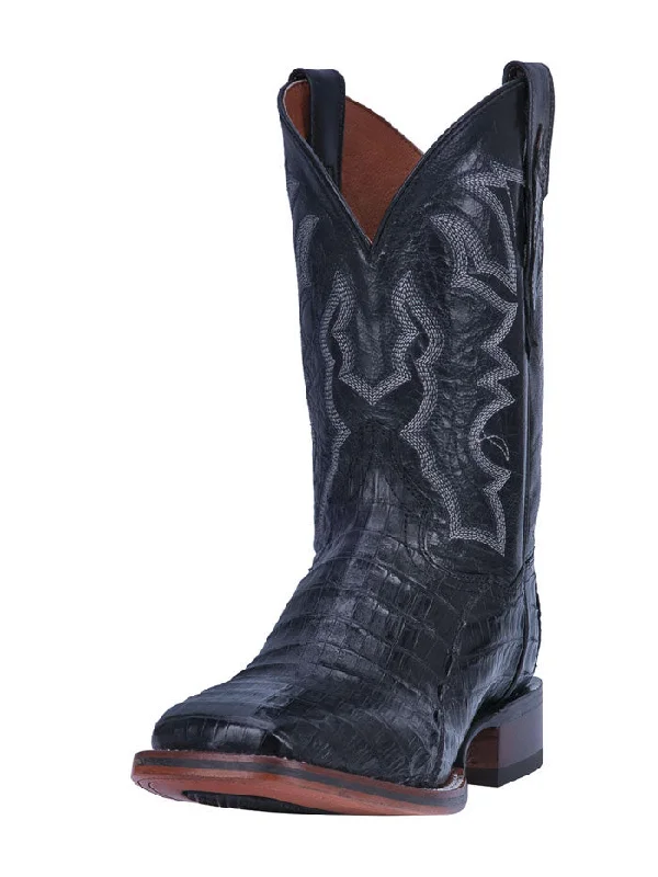 Dan Post DP4805 Mens Kingsly Caiman Square Toe Boot Black