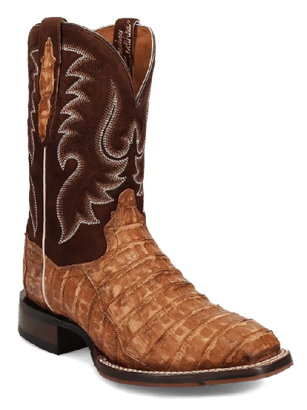 Dan Post DP5015 Mens LEON Caiman Square Toe Boot Brass