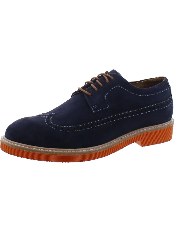 Gareth Mens Suede Lace-Up Derby Shoes