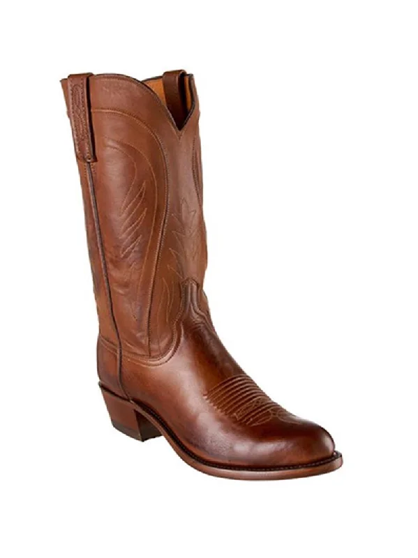 Lucchese N1596.R4 Mens Classics Ranch Hand Leather Boots Tan Burnished