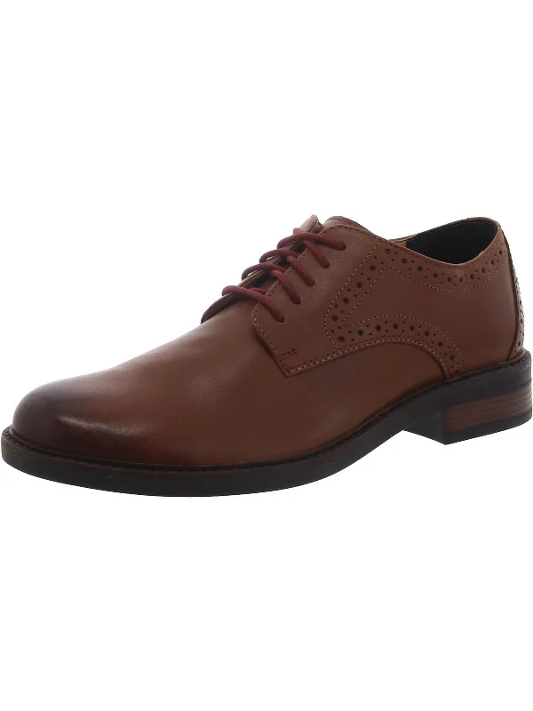 Maxton Plain Mens Leather Lace Up Derby Shoes