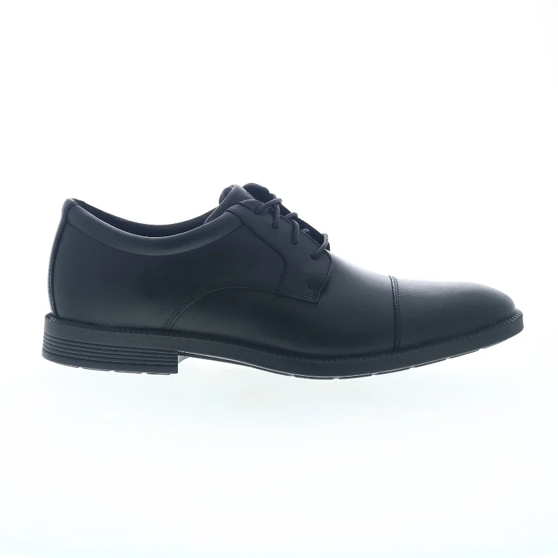 Rockport Dressports Premium Cap Toe Mens Black Wide Oxfords Cap Toe Shoes