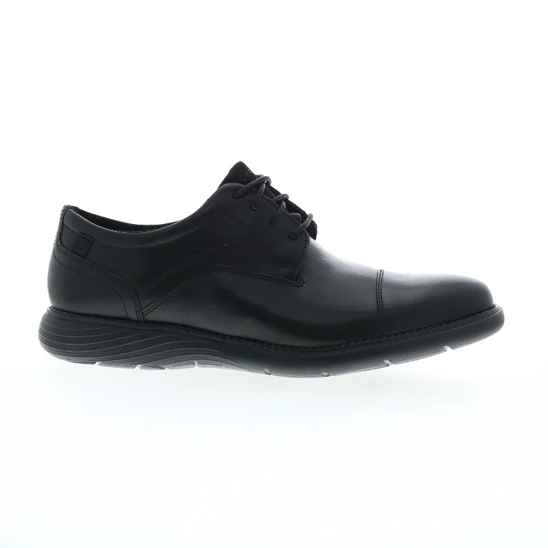 Rockport Garett Cap Toe Mens Black Wide Oxfords & Lace Ups Cap Toe Shoes