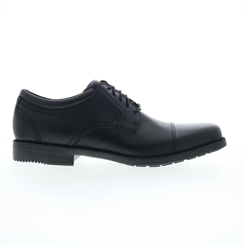 Rockport Isaac Cap toe CJ2760 Mens Black Oxfords & Lace Ups Cap Toe Shoes