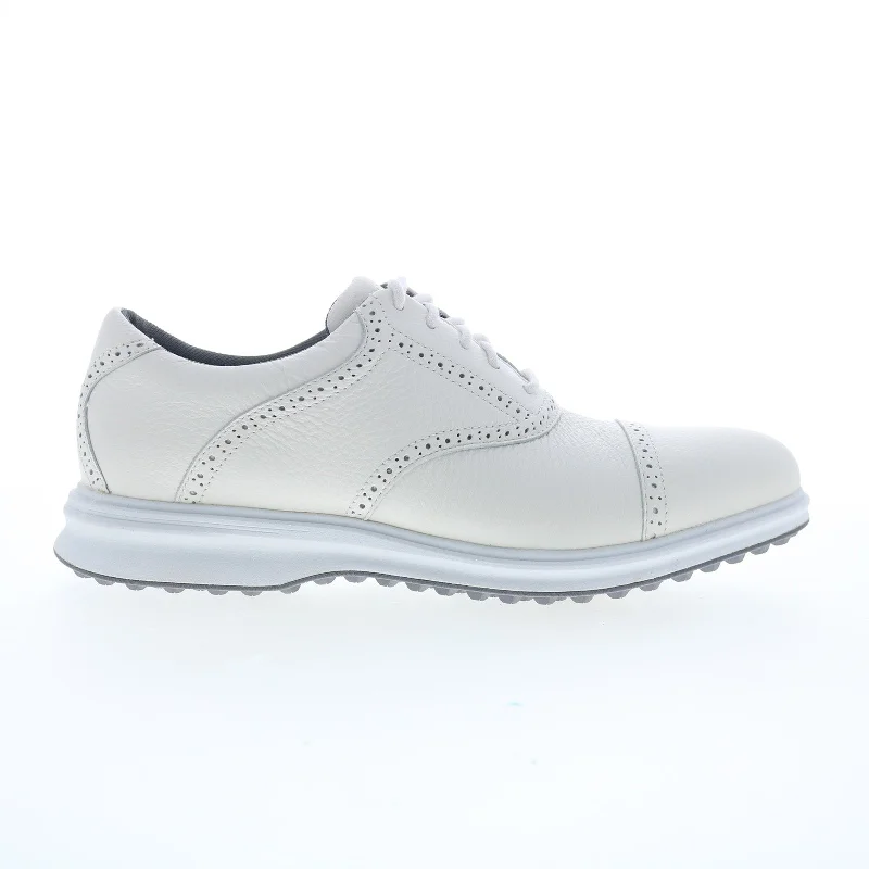 Rockport Total Motion Links Cap Toe Mens White Oxfords Cap Toe Shoes