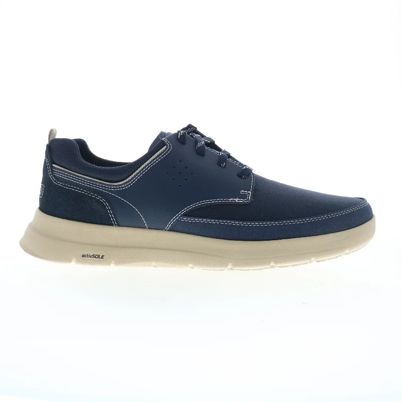 Rockport TruFlex Cayden Plain Toe Mens Blue Oxfords Casual Shoes